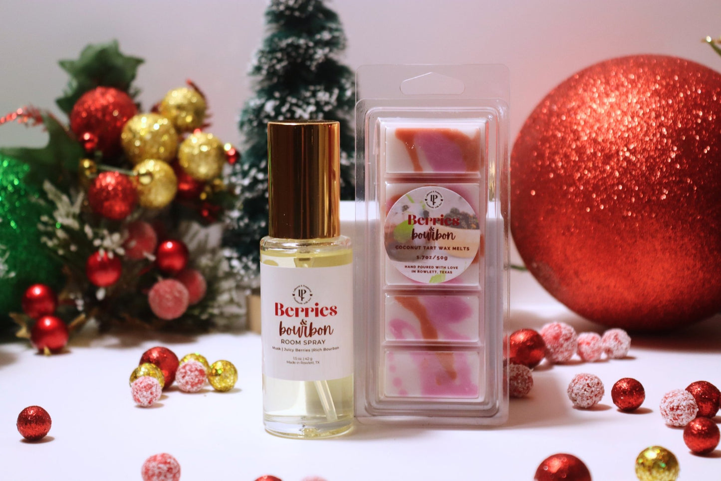 Berries & Bourbon Room Spray & Wax Melt Gift Set - Lathered & Pampered, LLC - Room Spray & Wax Melt