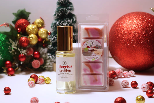 Berries & Bourbon Room Spray & Wax Melt Gift Set - Lathered & Pampered, LLC - Room Spray & Wax Melt
